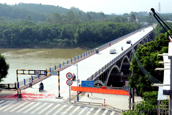 陽東區合山大橋加固修復工程完畢，已正式通車